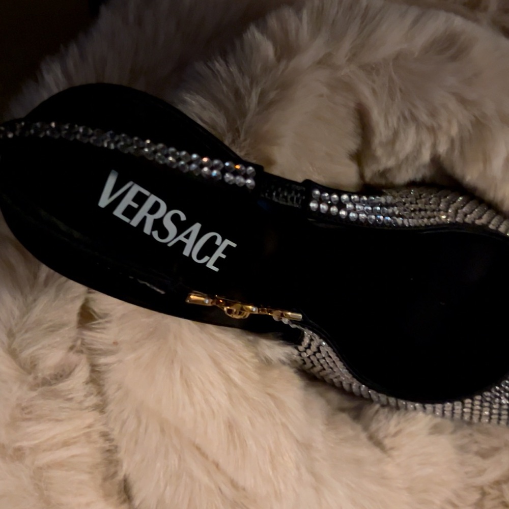 Versace Slingback Pumps Size 41 color silver multi - Picture 5 of 6